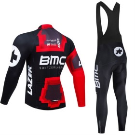 Set Fietsshirt Lange Mouw + Lange Koersbroek 2024 BMC-Switzerland Zwart